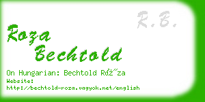 roza bechtold business card